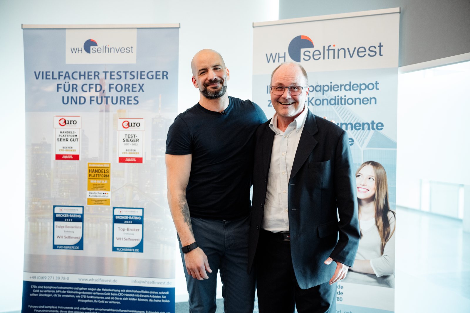 Thomas Hartmann und Stefan Fröhlich bei einer Veranstaltung von WH SelfInvest